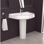 Washbasin basin With Complete Base, Size 20x80x184 cm | Saudi Ceramics Factory