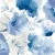 Floral Wallpaper, Blue Color, Length 10m, Width 0.52m.