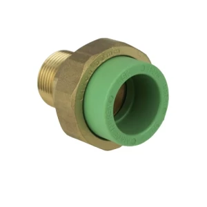 Brass Male Unions PPR Size 125 mm × 4 ½ Inch Diameter 168 mm | Ask Thermal Pipes Factory