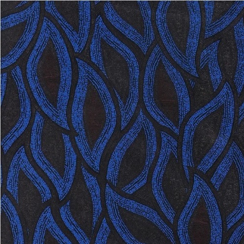 Leaf-Patterned Wallpaper 10m x 0.7m Dark Blue, Model Terra | Abyat Company