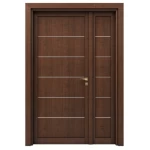 Premium Wooden Double Door for Homes, Brown, Size 160 × 235 cm, Thickness 6 cm, Model MO1