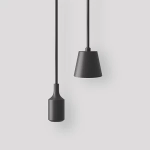 Black Ceiling Chandelier Single Light 40 mm x 96 mm, Cord 1.5 m | 