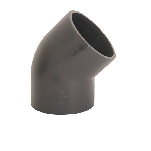 PVC Elbow 45° Schedule 80 1 ½ inch Gray Color | Arabian Plastic Manufacturing CO.(APLACO)