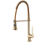 kitchen Washbasin Mixer, Matte Gold, Length 63 cm, Width 28 cm