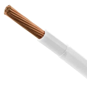سلك كهرباء 12 AWG THHN/THWN نحاس مجدول 600 فولت عزل PVC مغلف نايلون، أبيض | شركة كابلات الشرقية للصناعة