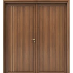 ابواب خشب فاخر بريميوم للمداخل، مزدوجة، مقاس 220 × 235 سم، سمك 6 سم، بني، موديل GM02