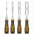 Wood chisel set, 4 Pcs, 6, 12, 19, 25 mm, Ingco brand