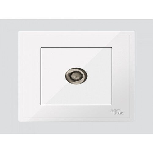 Antenna Socket D3 Piano 7×7 cm, White Color | Art DNA