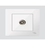 Antenna Socket D3 Piano, White Color, Size 7×7 cm