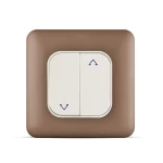 Curtain Switch 2 Gang 10 Amp, Copper Color, 7x7cm, 250V | Spectra