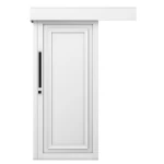 باب سحاب بريميوم كلاسيكي بتصميم عصري، مقاس 110×265 سم، ابيض، موديل EX07