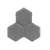 Delta Interlock Paver Tiles Cement, Dimensions 18x17.8x6 cm, Height 6 cm | Al Sarif Company