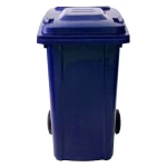 حاوية نفايات بلاستيكية HDPE، سعة 240 لتر، ابعاد 100×55.5×70 سم، لون أزرق غامق، كود المنتج SCULY