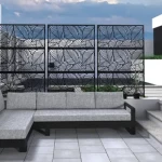 سواتر حديد قص ليزر للخصوصيه اللون اسود مقاس 76*47