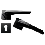 Separated Door Handles Black Color
