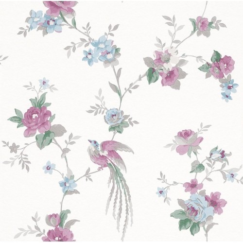 German Floral Wall Covering 10m x 0.53m Multicolor, Model 440607 | Balbaid Decor Company