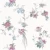 German floral wall Covering, size 10 m x 0.53 m, multicolor, model 440607