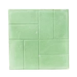 Concrete Tile Interlocking Squares shape, Size 40x40x4 cm, Light Green Color | Al Sarif Company