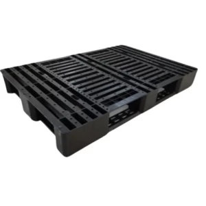 Plastic Pallet Black Polyethylene Base 120x80x15 cm, Model N4QEO | AL-FURIDI FACTORY FOR PLASTIC INDUSTRIES