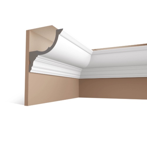 PU Foam Ceiling Decorative Cornices 244x17x17 cm, White | Zakharef Company