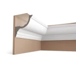 PU Foam Ceiling Decorative Cornices, Size 244x17x17 cm, White Color | Zakharef Company