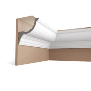 PU Foam Ceiling Decorative Cornices 244x17x17 cm, White | Zakharef Company