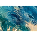 Mural image sea design, Size 366 cm × 254 cm, blue color