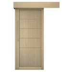 Classic Premium Solid Wood Sliding Door, Beige , Size 110× 265 cm, thickness 6 cm, Model Number M01