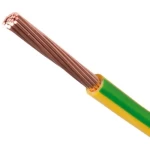 CU/LS0H-XL Stranded Copper Wire, 500mm, 450/750V, Green/Yellow Color, Length 1000 meter | BAHRA