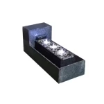 Luxury Decorative Marble Fountain With Lighting, Black Color, Size 52 × 60 × 160 cm, Product Number 20008#