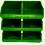 صندوق رف بلاستيك HDPE، سعة 25 كلغم، أبعاد 51×30×20 سم، أخضر، موديل 9MS4G