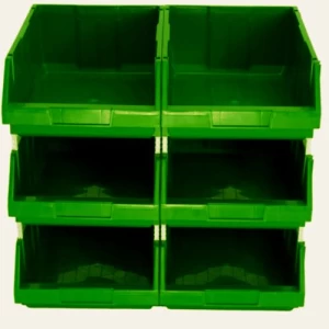 صندوق رف بلاستيك HDPE سعة 25 كلغم أبعاد 51×30×20 سم أخضر | مصنع الفريدي للصناعات البلاستيكية