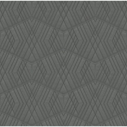 Italian Geometric Wallpaper 10m x 0.73m Dark Grey, Model Z90003 | Balbaid Decor Company