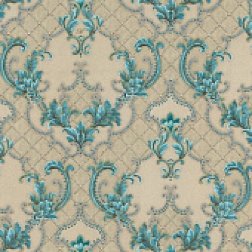 Italian Wall Decoration 10m x 0.73m Beige and Turquoise | Balbaid Decor Company