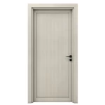 Premium luxury wooden door, size 235 x 115 cm, off-white color, thickness 6 cm, model TR17