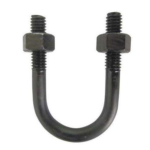 Black Steel U Bolt Clamp Thread Size M8, Metal, Black | Alkhamisain hardware trading company