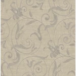 American Wallpaper Pale Beige Color Floral Design, Size 10mx0.53m, Model ZA31206