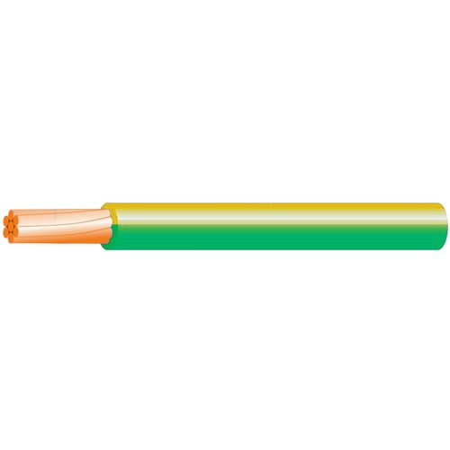 لفة سلك نحاس مجدول 240 مم2 معزول PVC 70°C أخضر/أصفر، 450/750 فولت، طول 1000 م | السعودية للكابلات