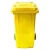 HDPE Plastic Waste Container, Capacity 240 Liters, Size 100×55.5×70 cm, Yellow Color, Model SCULY