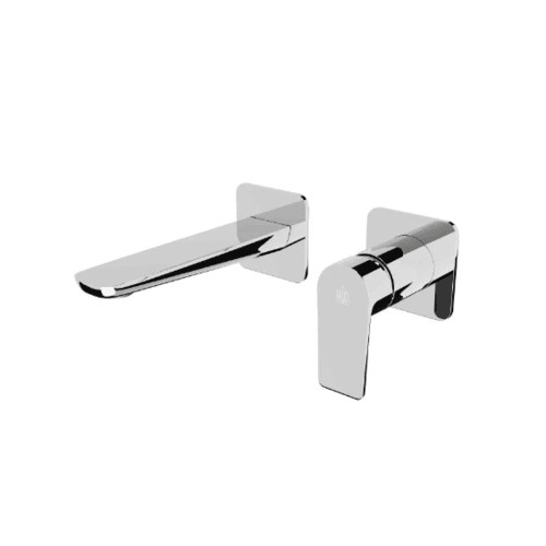 Washbasin Mixer Wall Mounted Without Frame 12×8×17.8 cm, Shiny Chrome | Hatch Company