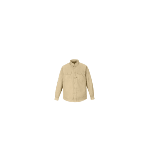 Flame Resistant Shirt with Treated Buttons, Size XXXXL, Beige Color | Reda Safe