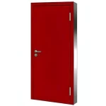 Fire door SFFECO  stainless steel  without Window  Model SF/SD Single Door leaf size 1950×900   mm  Color Red