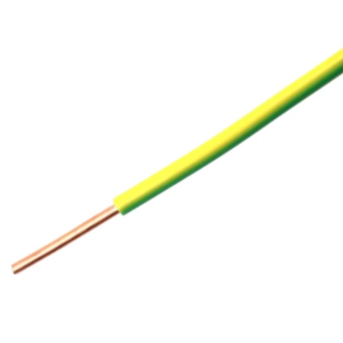 BAHRA 6mm Electrical Wire 450/750V Solid Copper PVC 90°C Insulated Yellow/Green 300 Feet | Bahra Cables