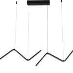 Crystal Chandelier with Luxury Design Black, 200 cm Length, 90 cm Width