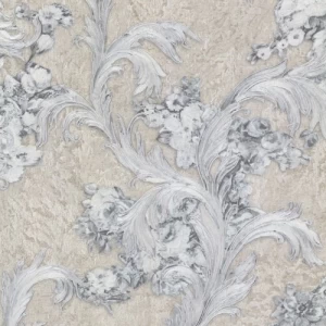 Italian Wallpaper Floral Design Pale Beige, Size 10mx0.70m, Model rc17046 | Balbaid Decor Company