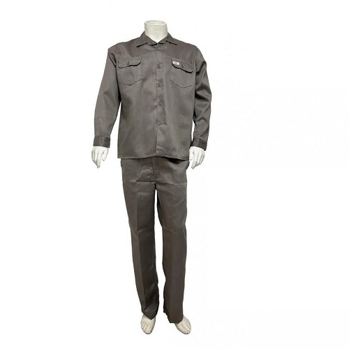 بدلة حماية للعمل قطن تويل، مقاس S، لون رمادى | Volta