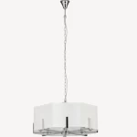 Elegant White Chandelier for Interiors, Height 40 cm, Width 67 cm, Length 67 cm
