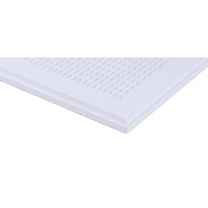 Perforated Fiberglass Reinforced Gypsum Ceiling 600x600 mm, 12.5 mm Thick, Gray, Oval Design | Quality Industry Co. Ltd