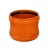 UPVC Plastic Coupling Al-Munif Company Size 50 mm  Orange Color 