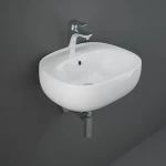 مغسلة حمام افرنجي معلقة، مقاس 44×65×87.5 سم، أبيض | راك للخزف